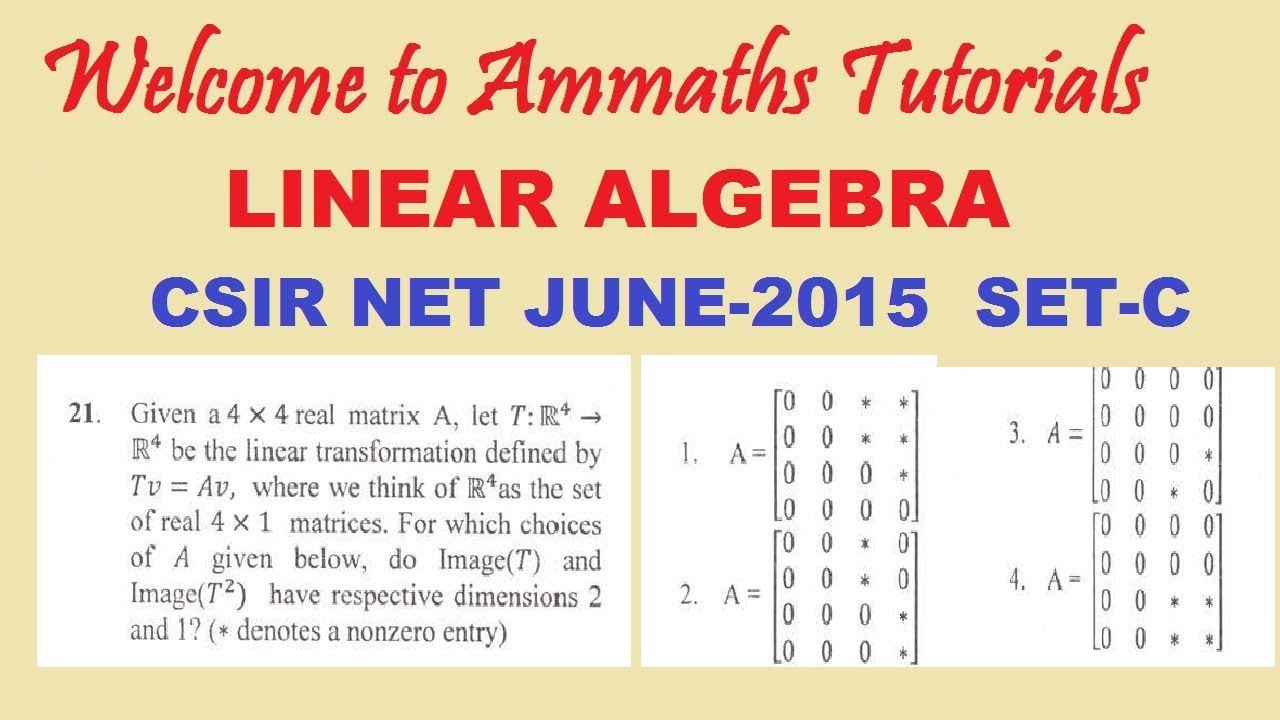 linear algebra basics tutorial