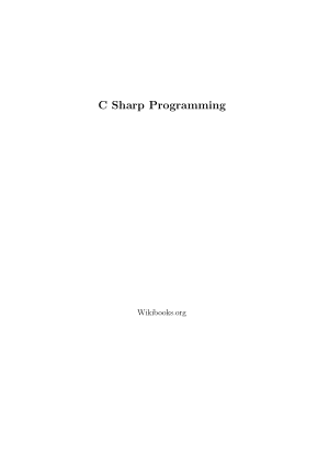 c sharp programming tutorial pdf