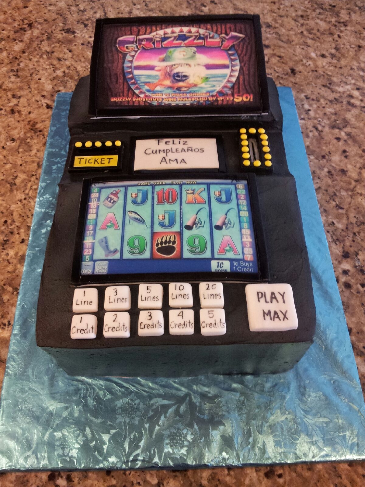 slot machine cake tutorial