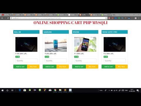 shopping cart tutorial in php with mysql