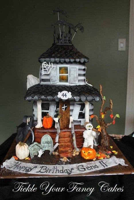 haunted house cake tutorial