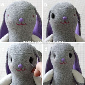 diy sock bunny tutorial
