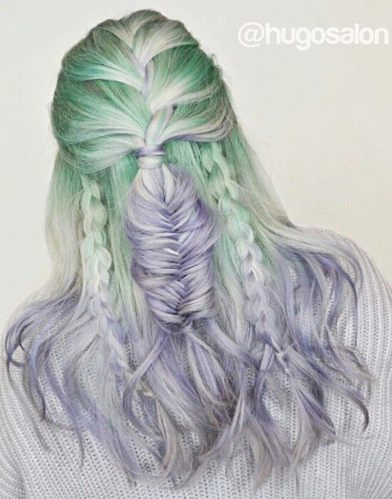 green ombre hair tutorial