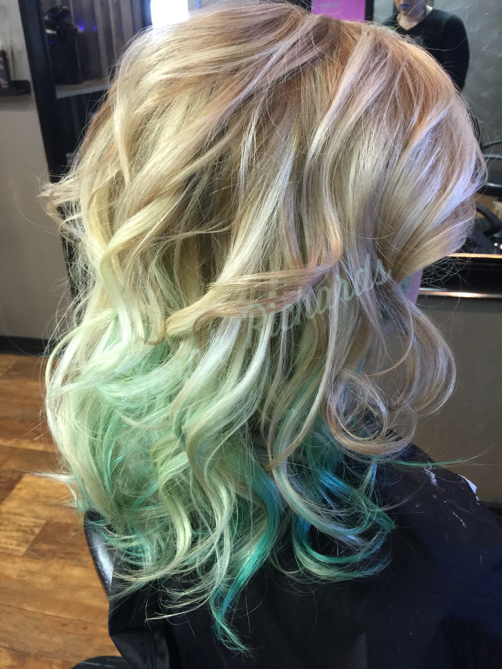 green ombre hair tutorial