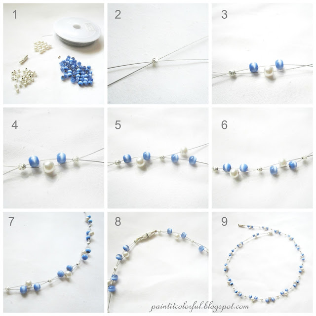 how to make bead necklace tutorial