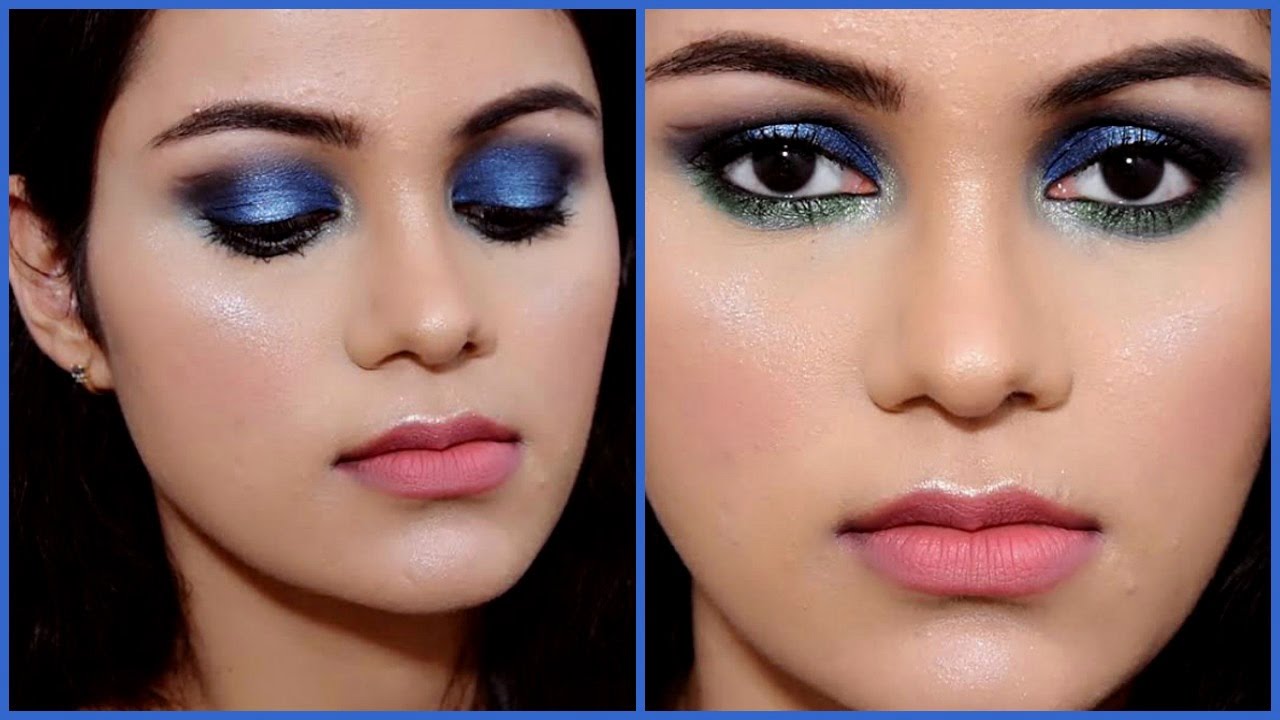 blue green eye makeup tutorial