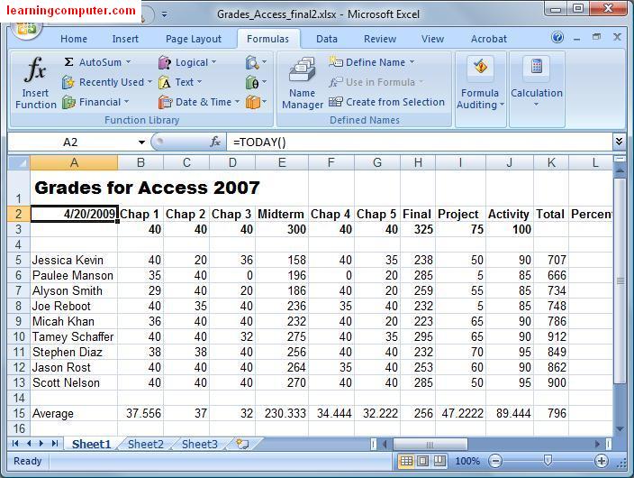 microsoft advanced excel formulas tutorial pdf