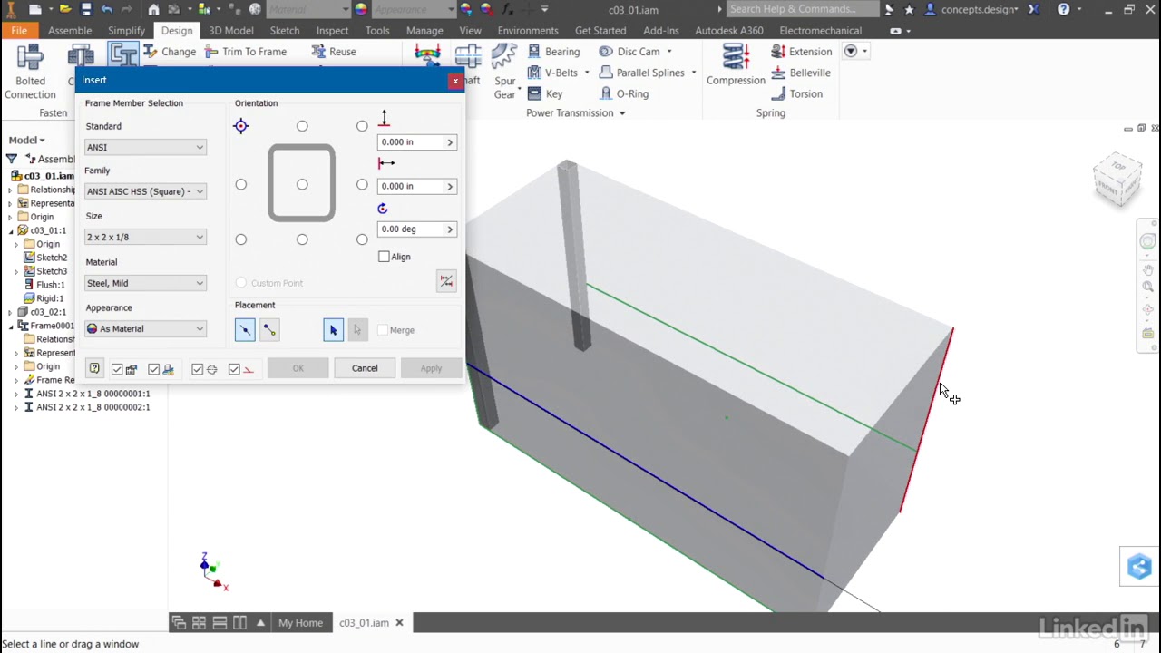 autodesk inventor frame generator tutorial