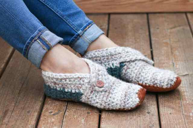 crochet womens slippers tutorial