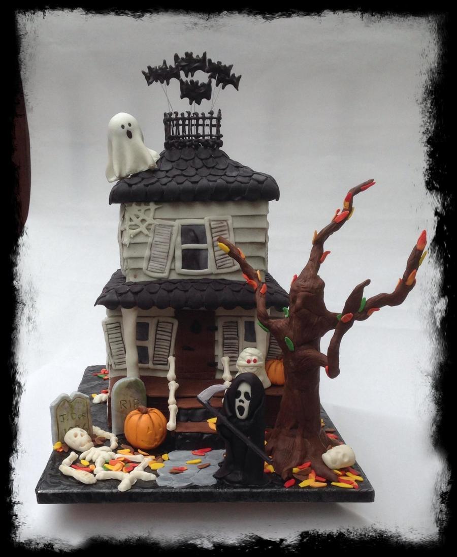 haunted house cake tutorial