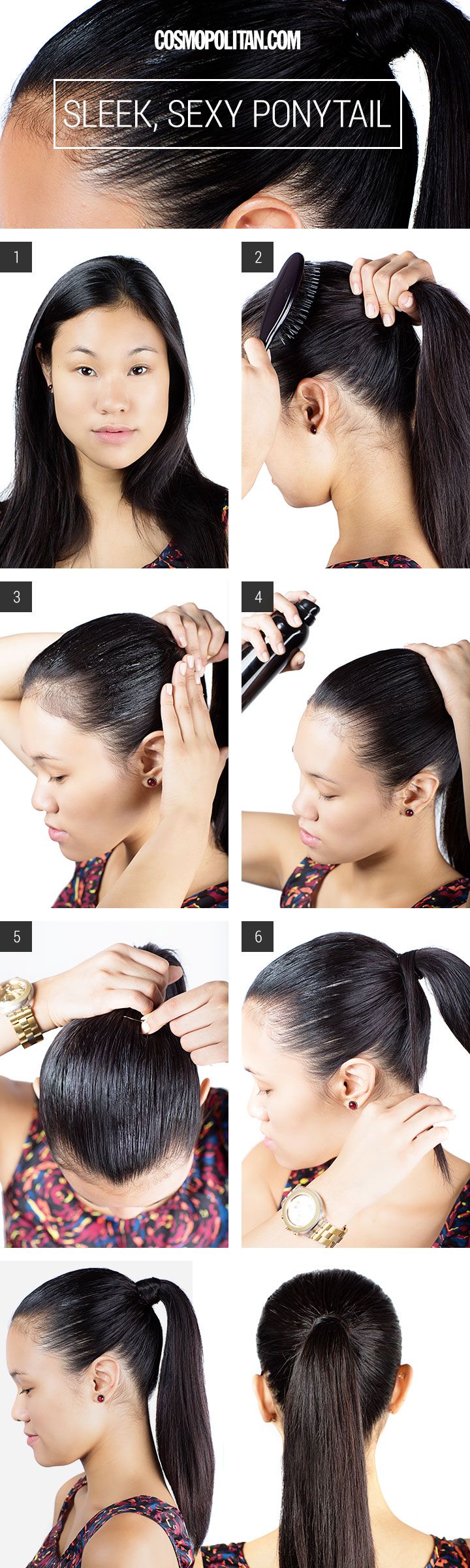 womens slicked back hair tutorial